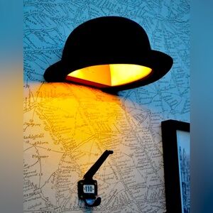 Magritte inspired wall sconce lamp light